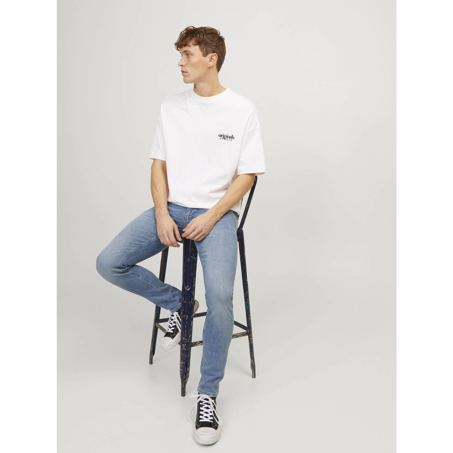 JACK & JONES JEANS INTELLIGENCE skinny jeans JJILIAM JJEVAN blue denim