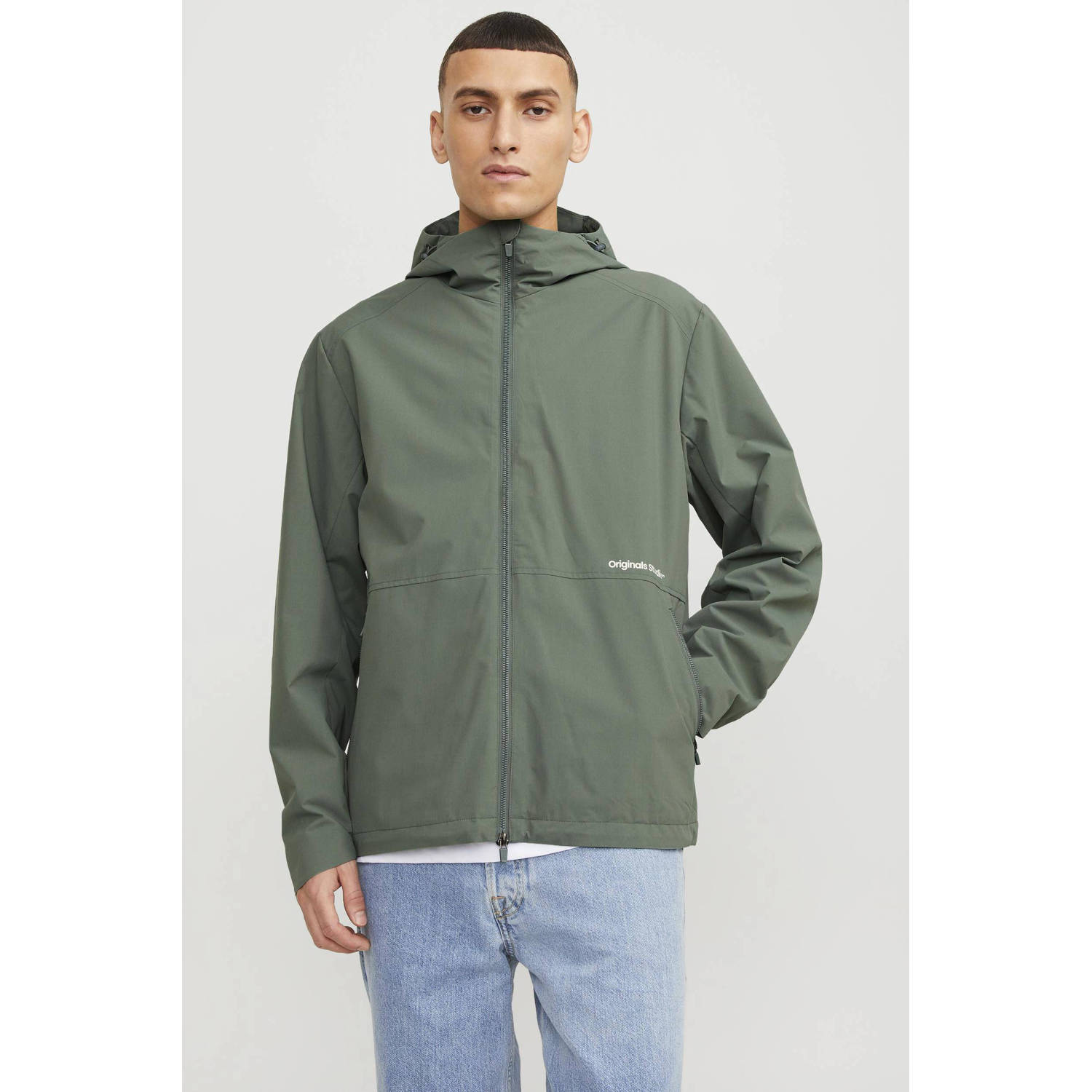 JACK & JONES ORIGINALS jas JORVESTERBRO met printopdruk groen