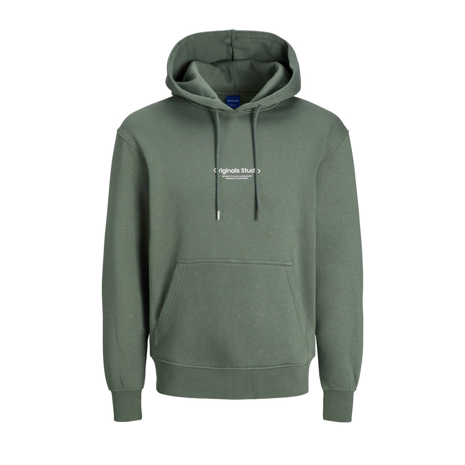 JACK & JONES ORIGINALS hoodie JORVESTERBRO met printopdruk groen