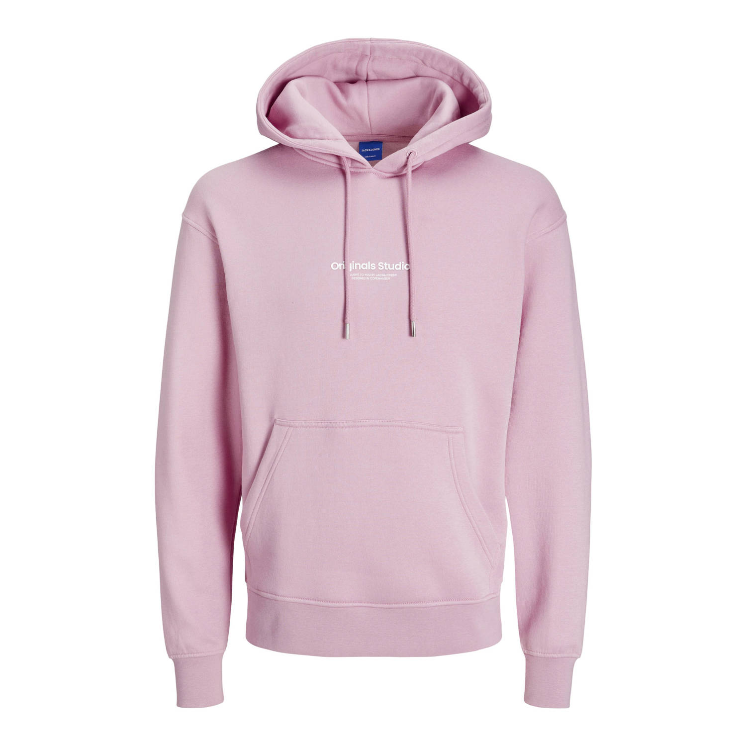 JACK & JONES ORIGINALS hoodie JORVESTERBRO met printopdruk roze