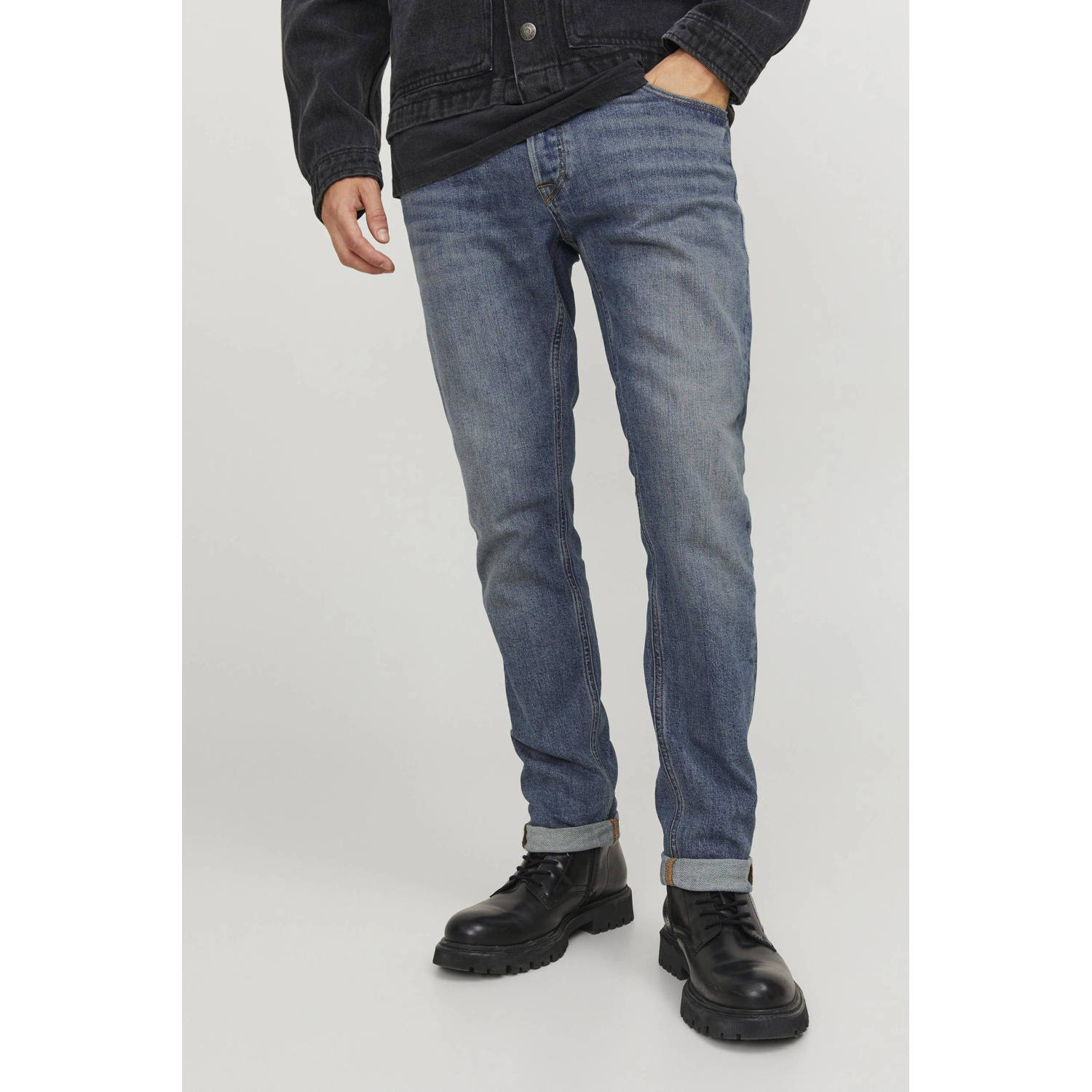 JACK & JONES JEANS INTELLIGENCE slim fit jeans JJIGLENN JJCOLE am 271 blue denim