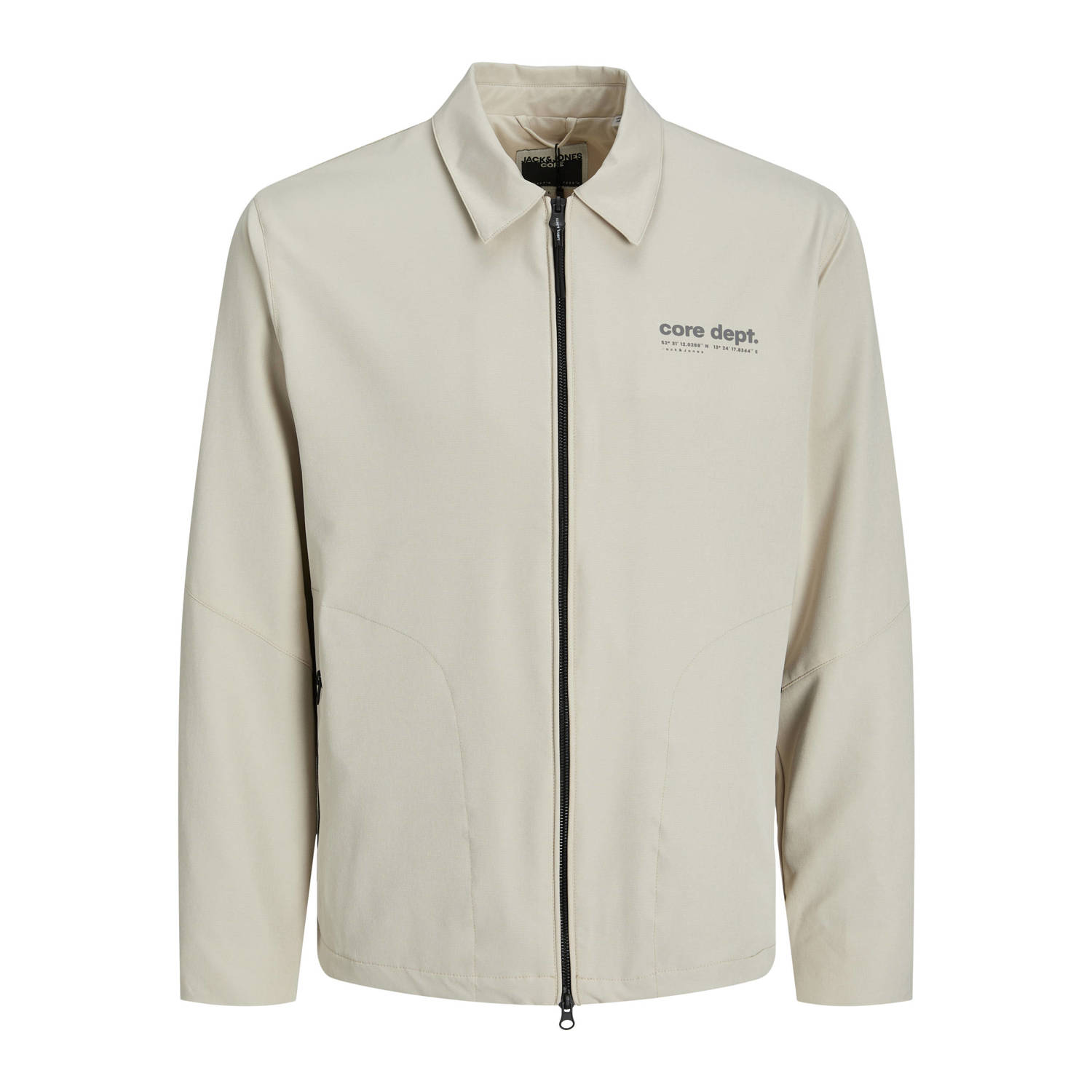 JACK & JONES CORE overshirt JCOTRACK met printopdruk grijs