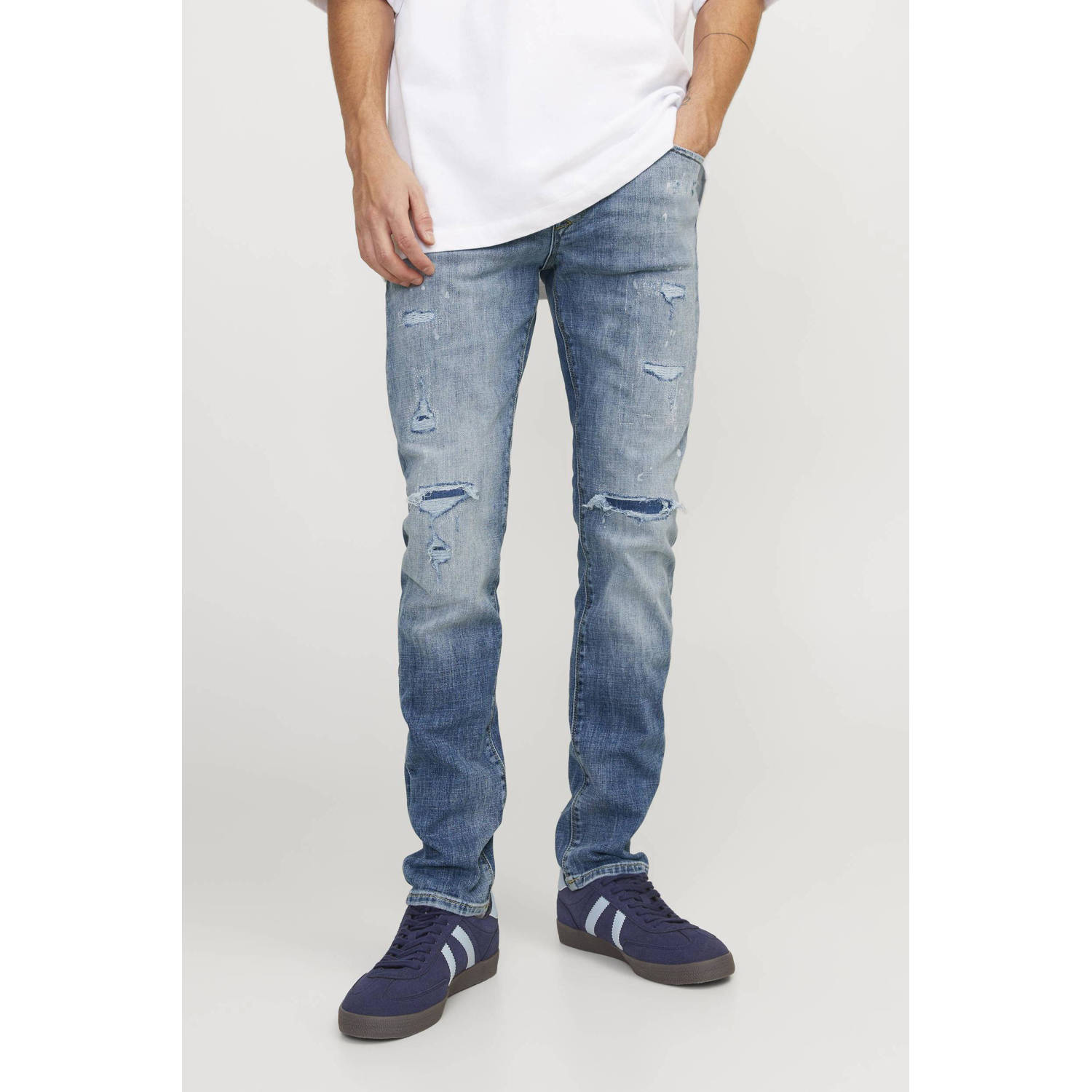 JACK & JONES JEANS INTELLIGENCE slim fit jeans JJIGLENN JJBLAIR blue denim