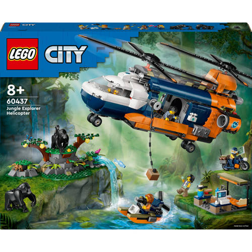 Wehkamp LEGO City Jungleonderzoekers: helikopter bij de basis 60437 aanbieding