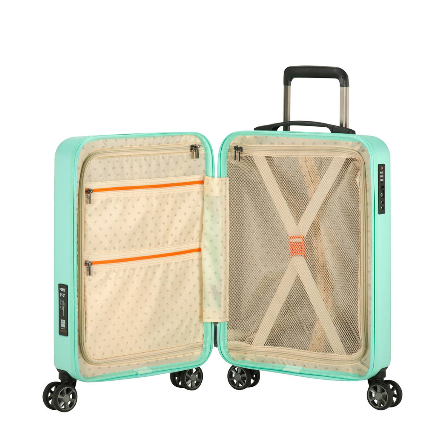 Princess Traveller trolley PT-01 Deluxe 55 cm. mintgroen