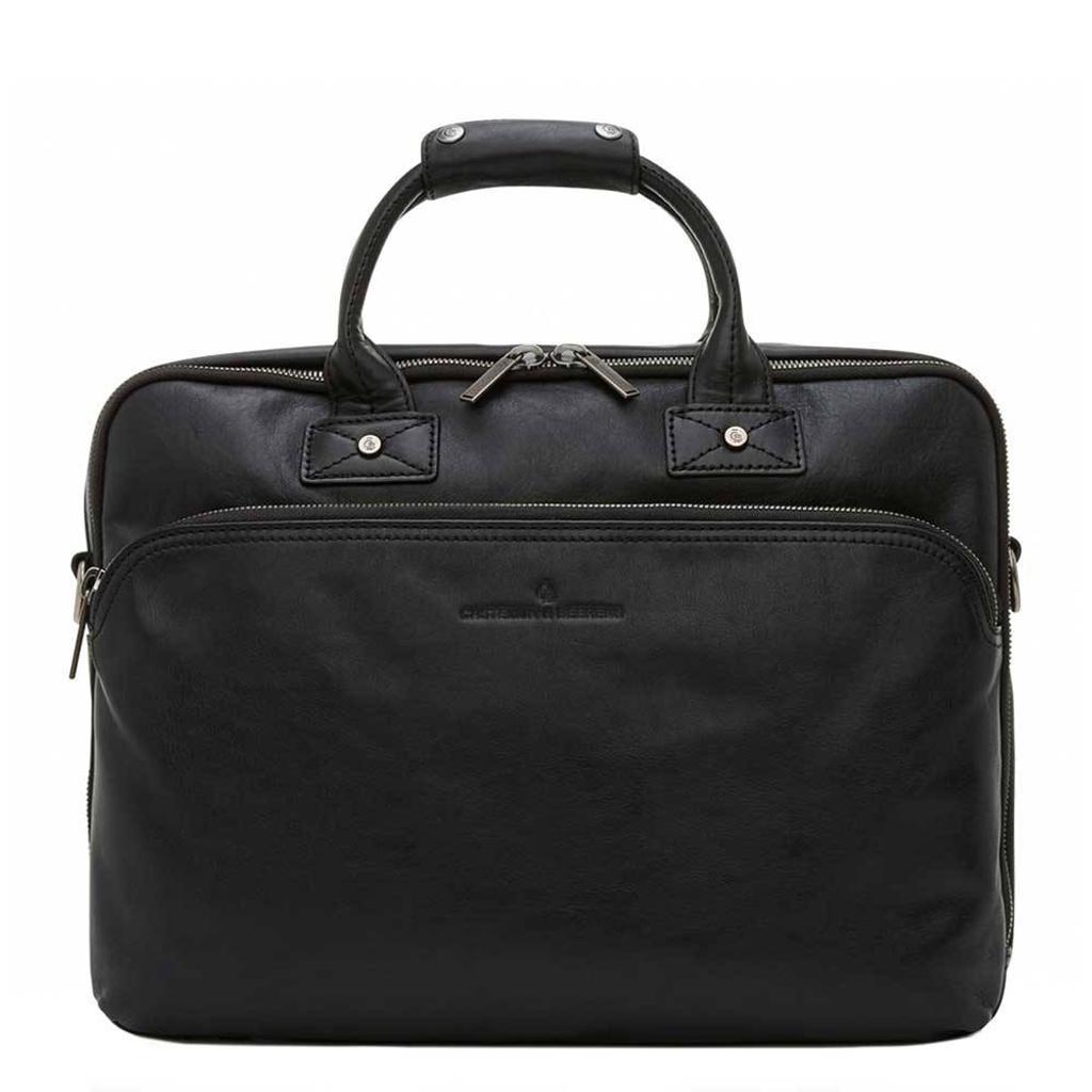 Castelijn & Beerens 15.6 inch lern laptoptas Firenze zwart