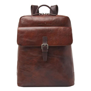 15.6 leren rugzak Rien + tablet cognac