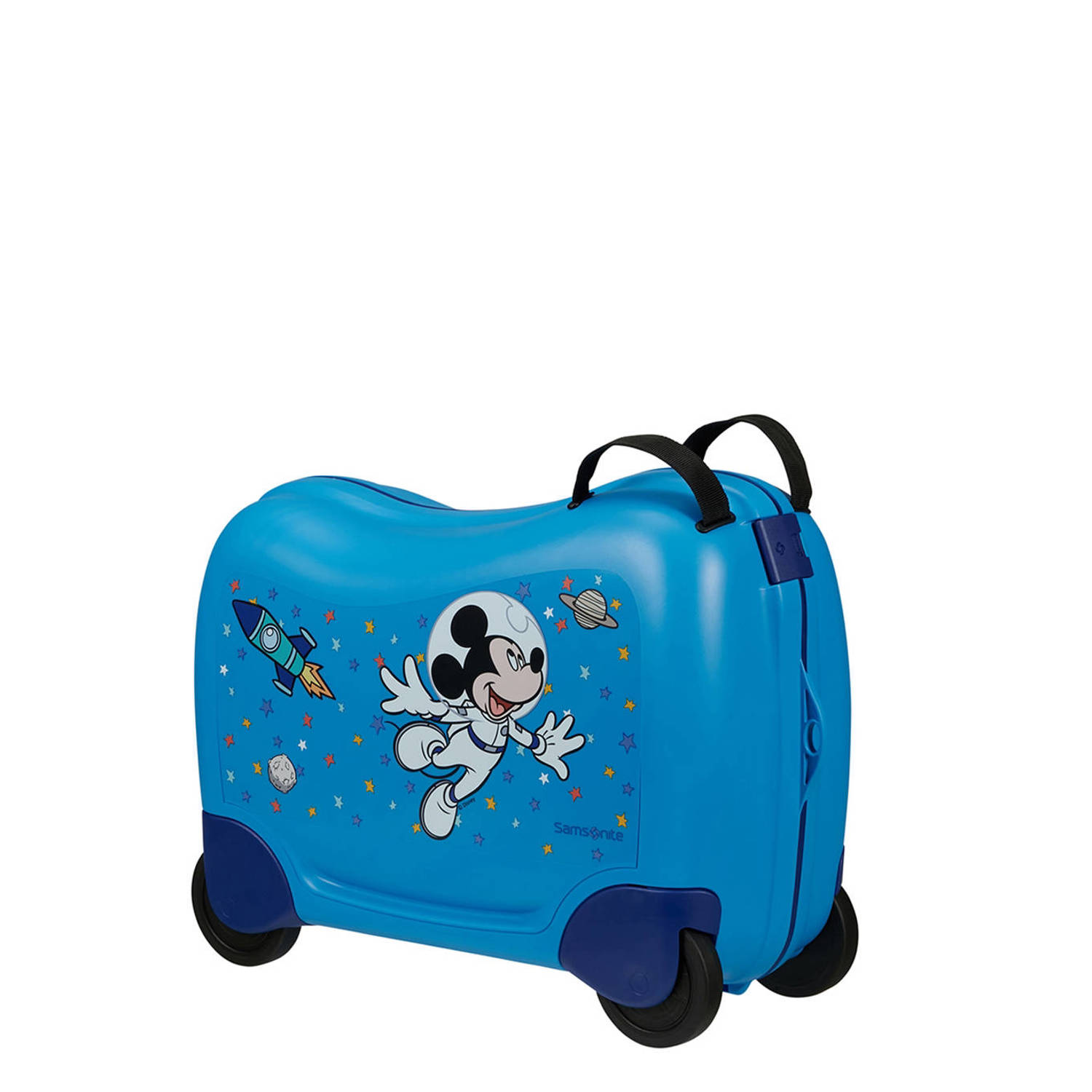 Samsonite Kinderkoffer Dream2Go Ride-on Trolley Disney Mickey Stars Kinder reis koffer handbagage om op te zitten en te trekken