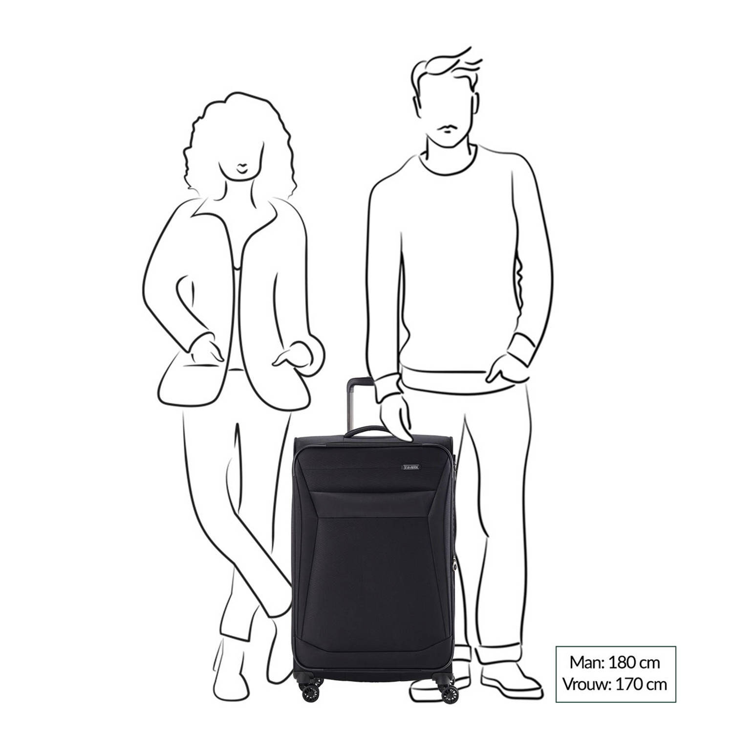 Travelite trolley Chios 78 cm. rood