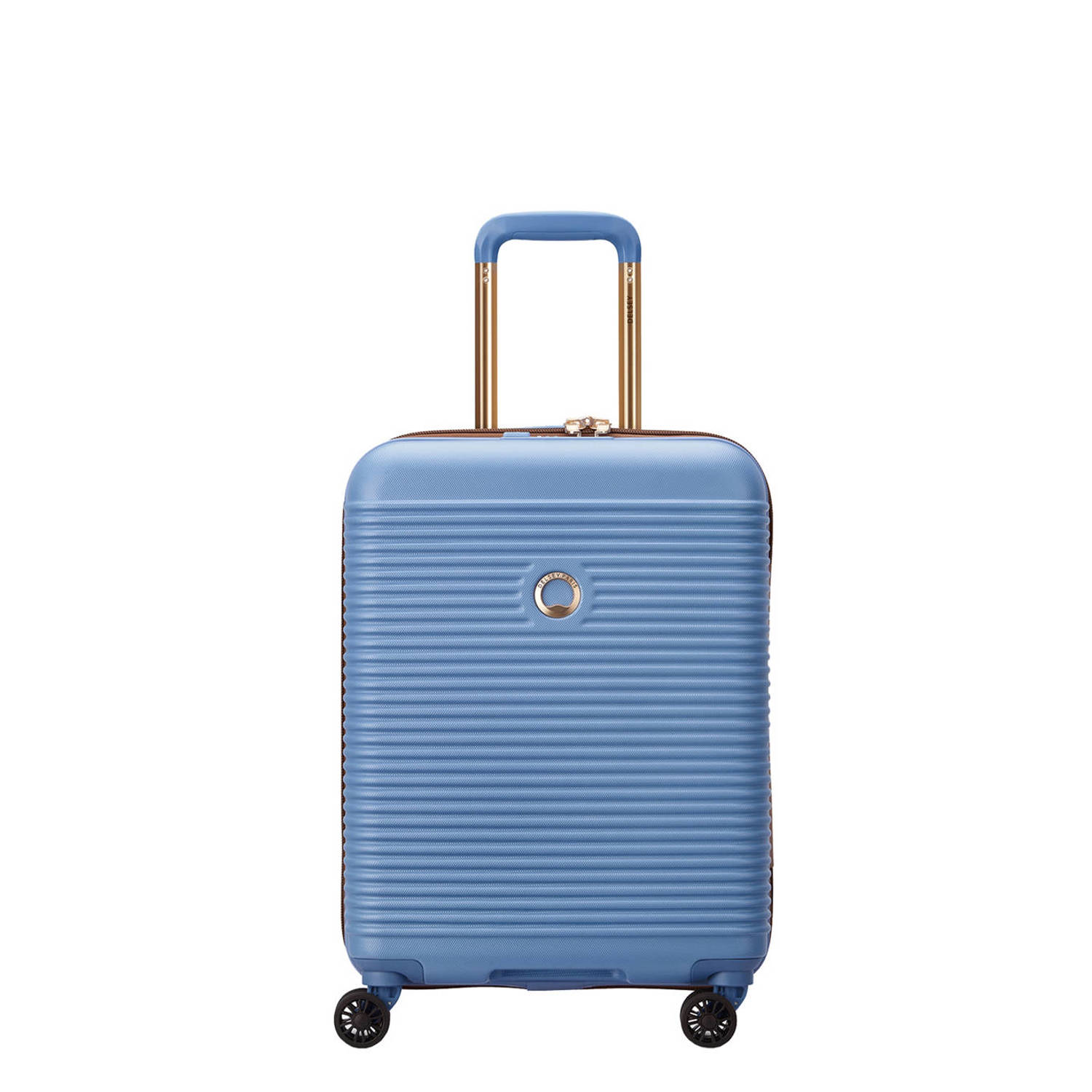 Delsey trolley Freestyle 55 cm. lichtblauw