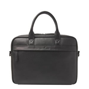 13 inch leren laptoptas Onyx + tablet zwart