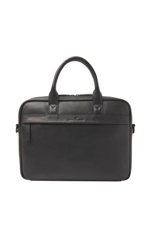 13 inch leren laptoptas Onyx + tablet zwart