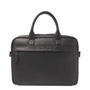 13 inch leren laptoptas Onyx + tablet zwart