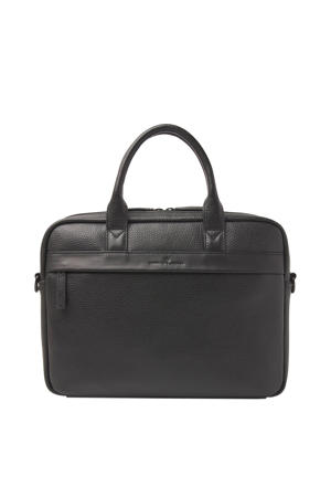  13 inch leren laptoptas Onyx + tablet zwart