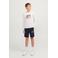 JACK & JONES JUNIOR sweatshort JPSTLOGO met logo donkerblauw