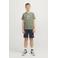 JACK & JONES JUNIOR sweatshort JPSTSWIFT met printopdruk donkerblauw