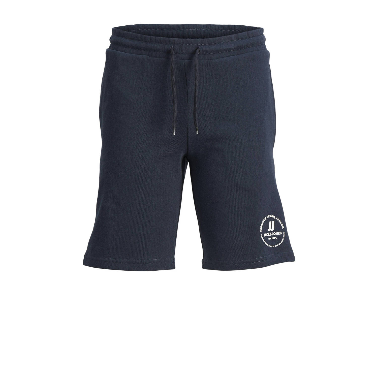 JACK & JONES JUNIOR sweatshort JPSTSWIFT met printopdruk donkerblauw
