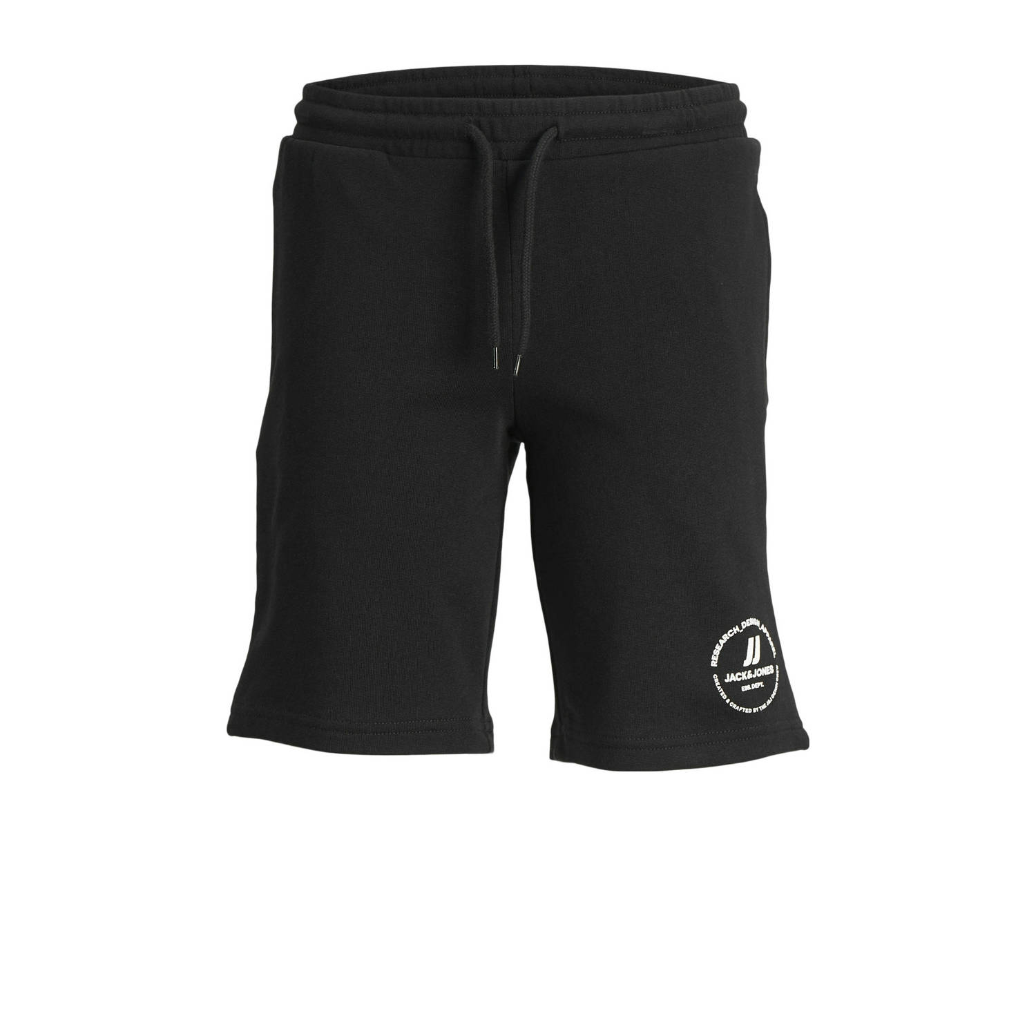 JACK & JONES JUNIOR sweatshort JPSTSWIFT met printopdruk zwart