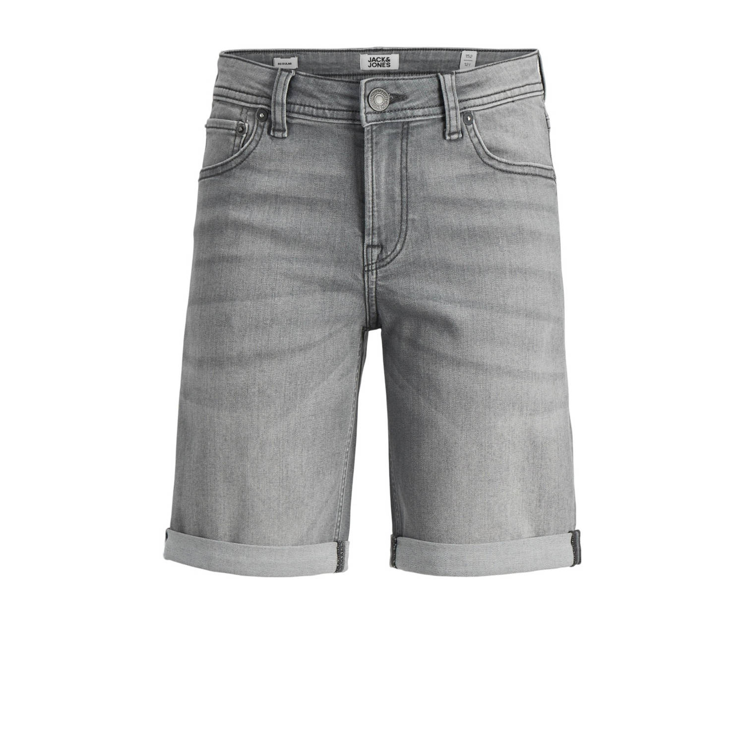 Jack & jones JUNIOR denim short JJIRICK JJIORIGINAL grey denim Korte broek Grijs Jongens Stretchdenim 122