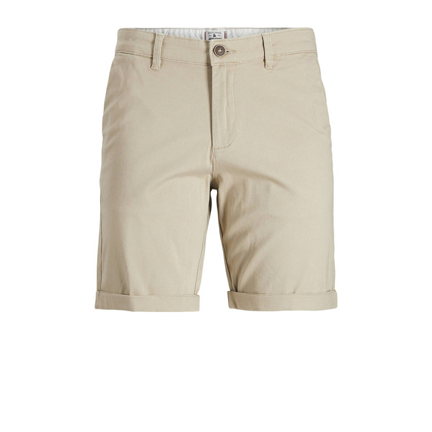 Jack & jones JUNIOR chino short JPSTDAVID JJCHINO beige Korte broek Jongens Stretchkatoen 116