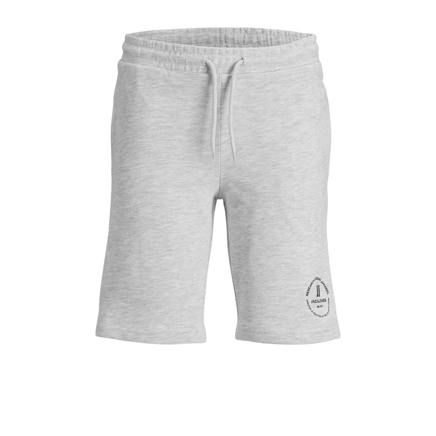 JACK & JONES JUNIOR sweatshort JPSTSWIFT met printopdruk wit melange
