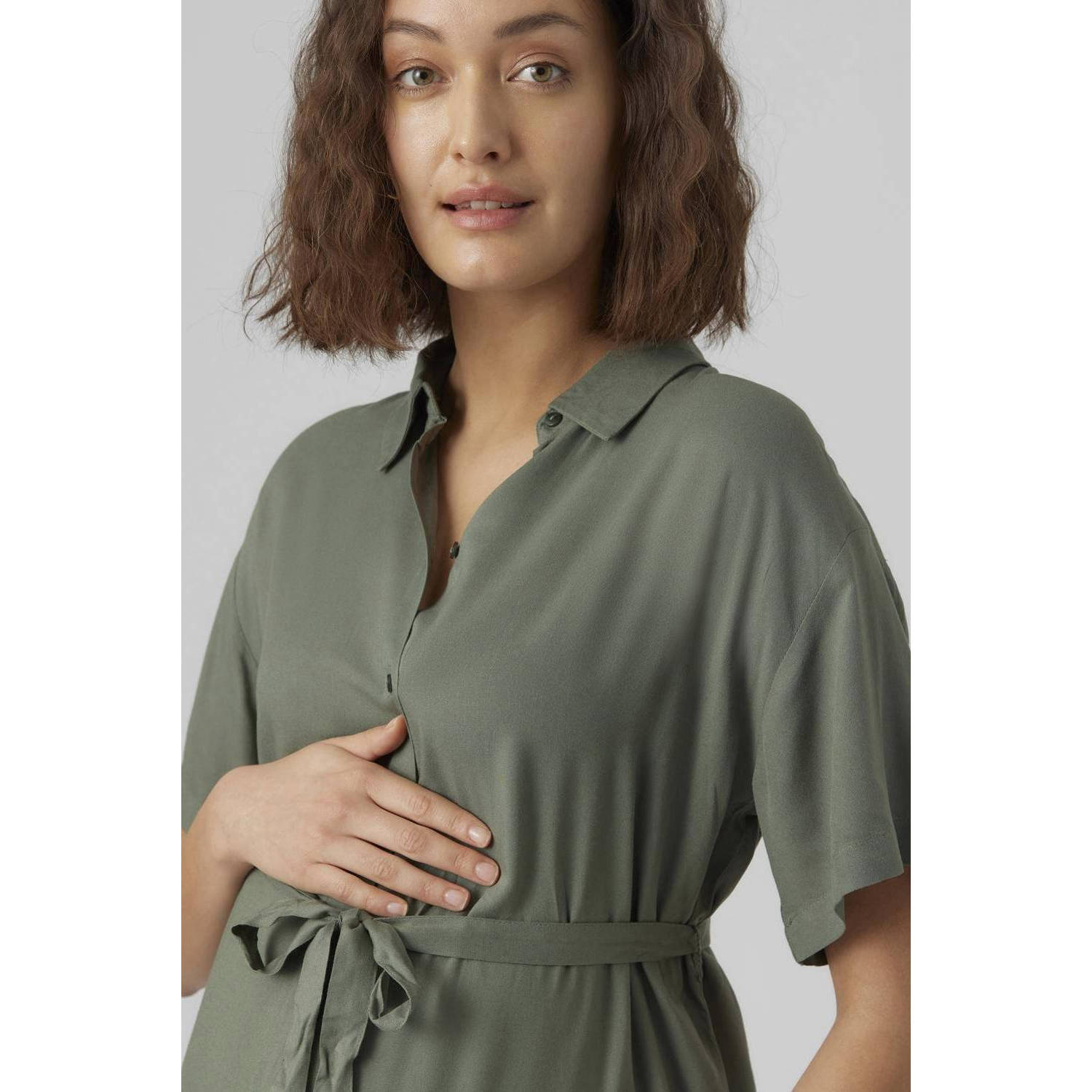 VERO MODA MATERNITY zwangerschapsjurk VMMBUMPY groen