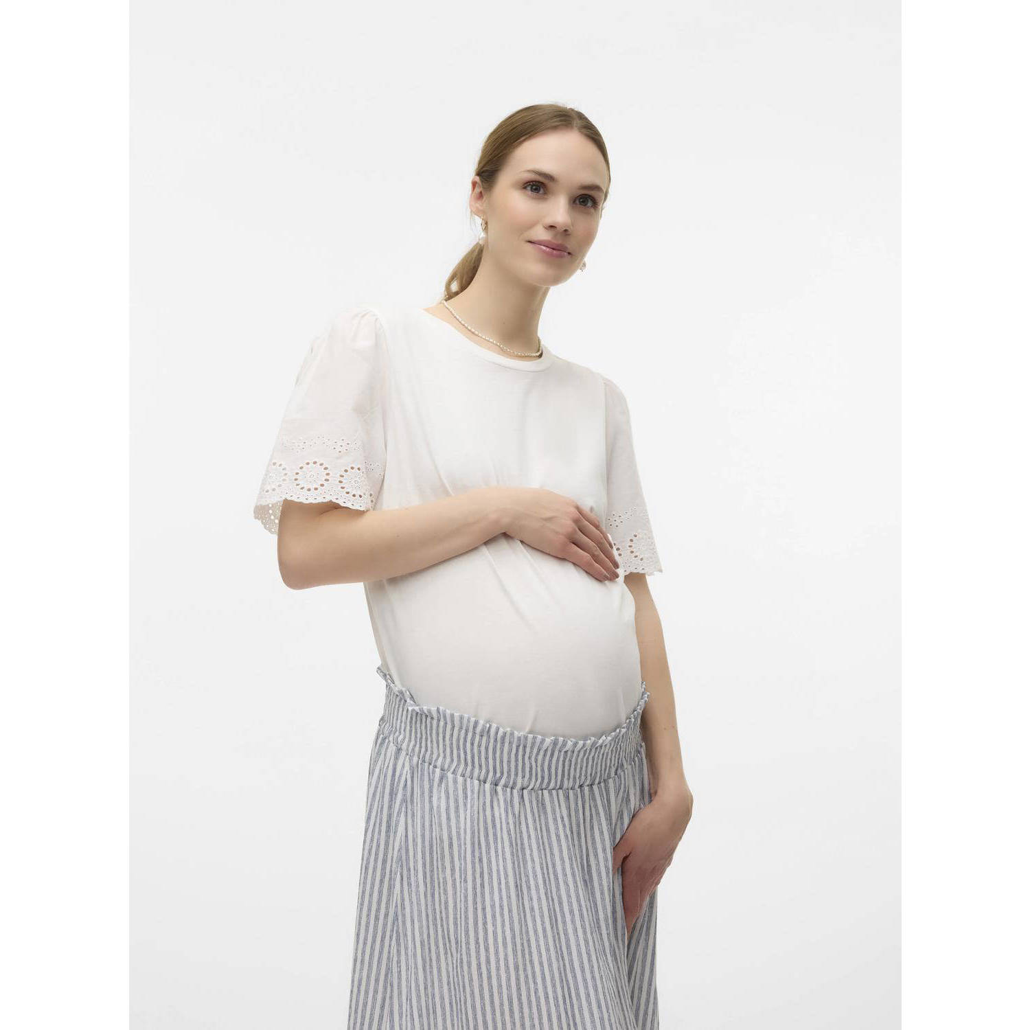 VERO MODA MATERNITY zwangerschapsblouse VMMEMILY wit