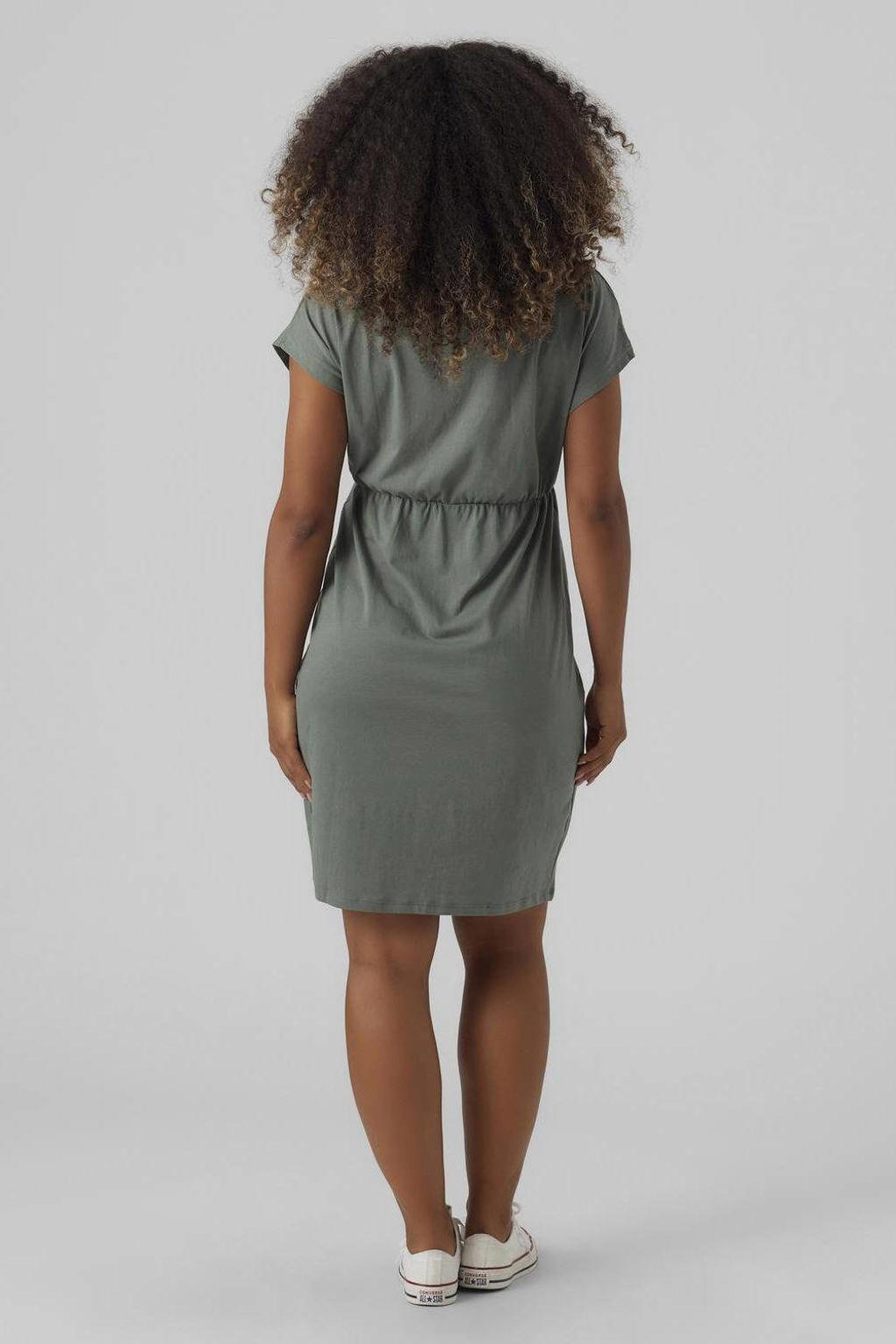 VERO MODA MATERNITY zwangerschapsjurk - groen/zwart (set van 2)