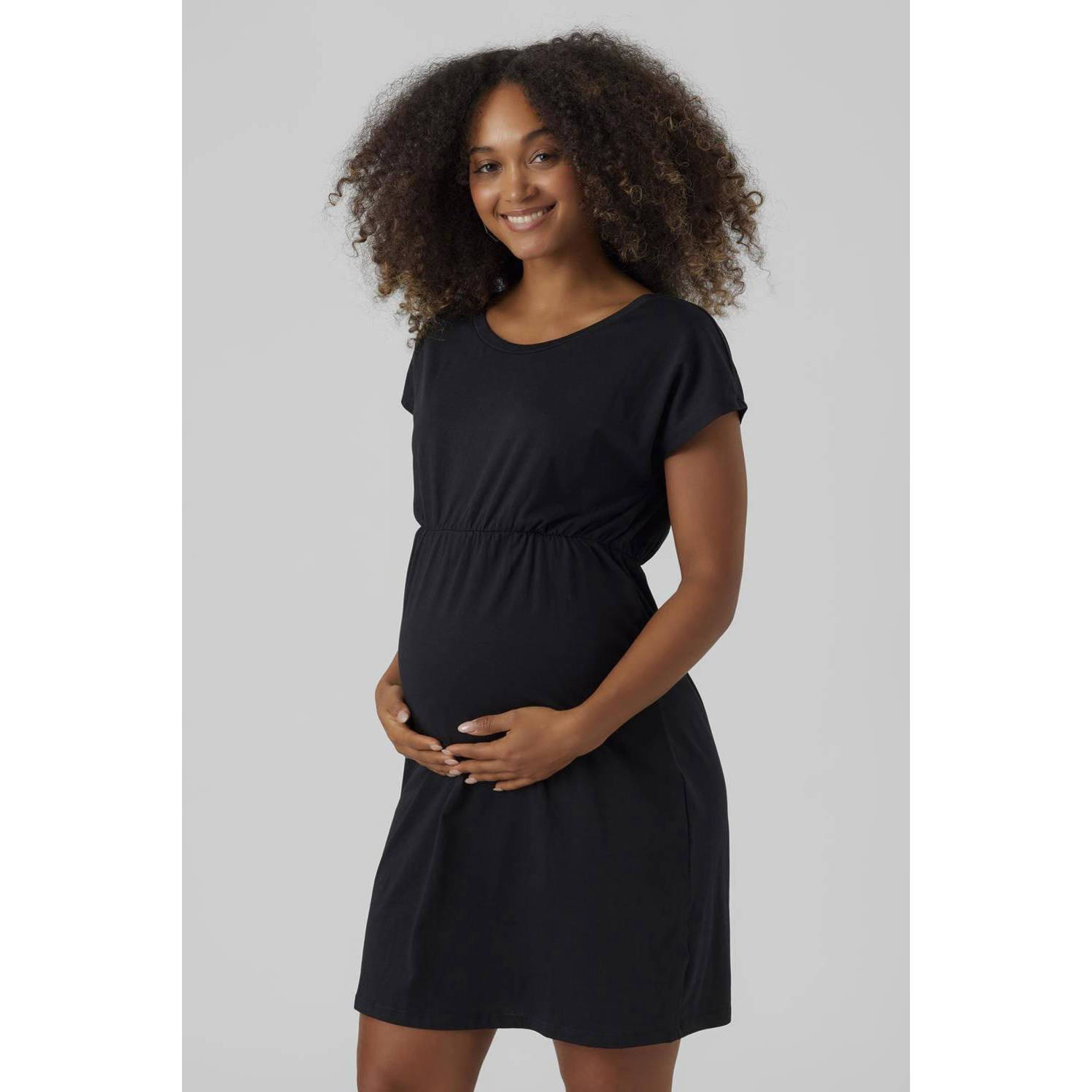 VERO MODA MATERNITY zwangerschapsjurk set van 2 groen zwart Dames Katoen Ronde hals XXL