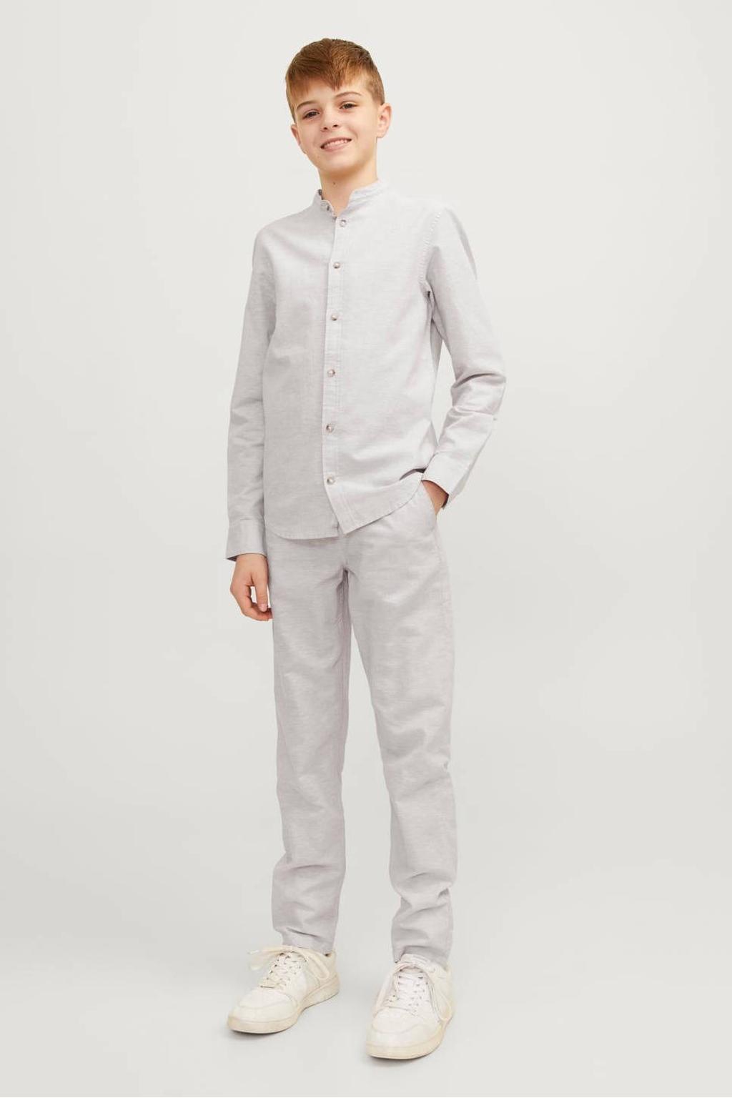 JACK & JONES JUNIOR broek JPSTKANE JJSUMMER lichtgrijs