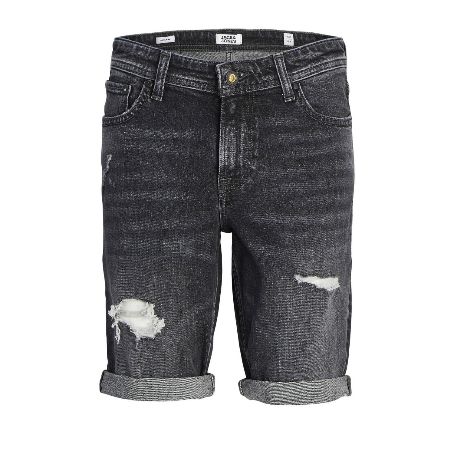 Jack & jones JUNIOR denim short JJIRICK JJORIGINAL black denim Korte broek Zwart 158