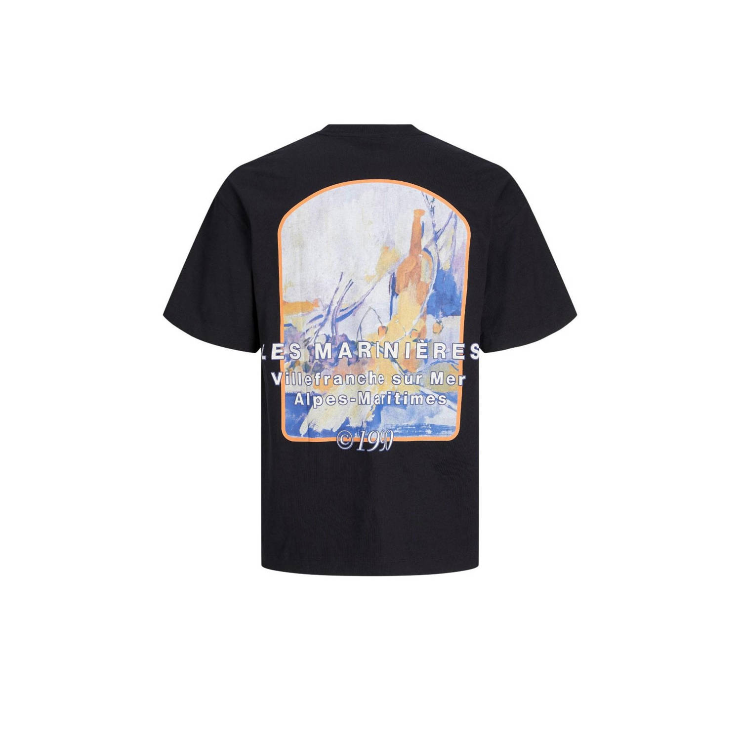 JACK & JONES JUNIOR T-shirt JORVALENCIA met backprint zwart