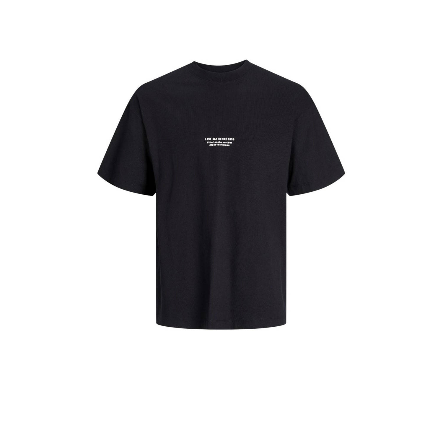 Jack & jones JUNIOR T-shirt JORVALENCIA met backprint zwart Jongens Katoen Ronde hals 140