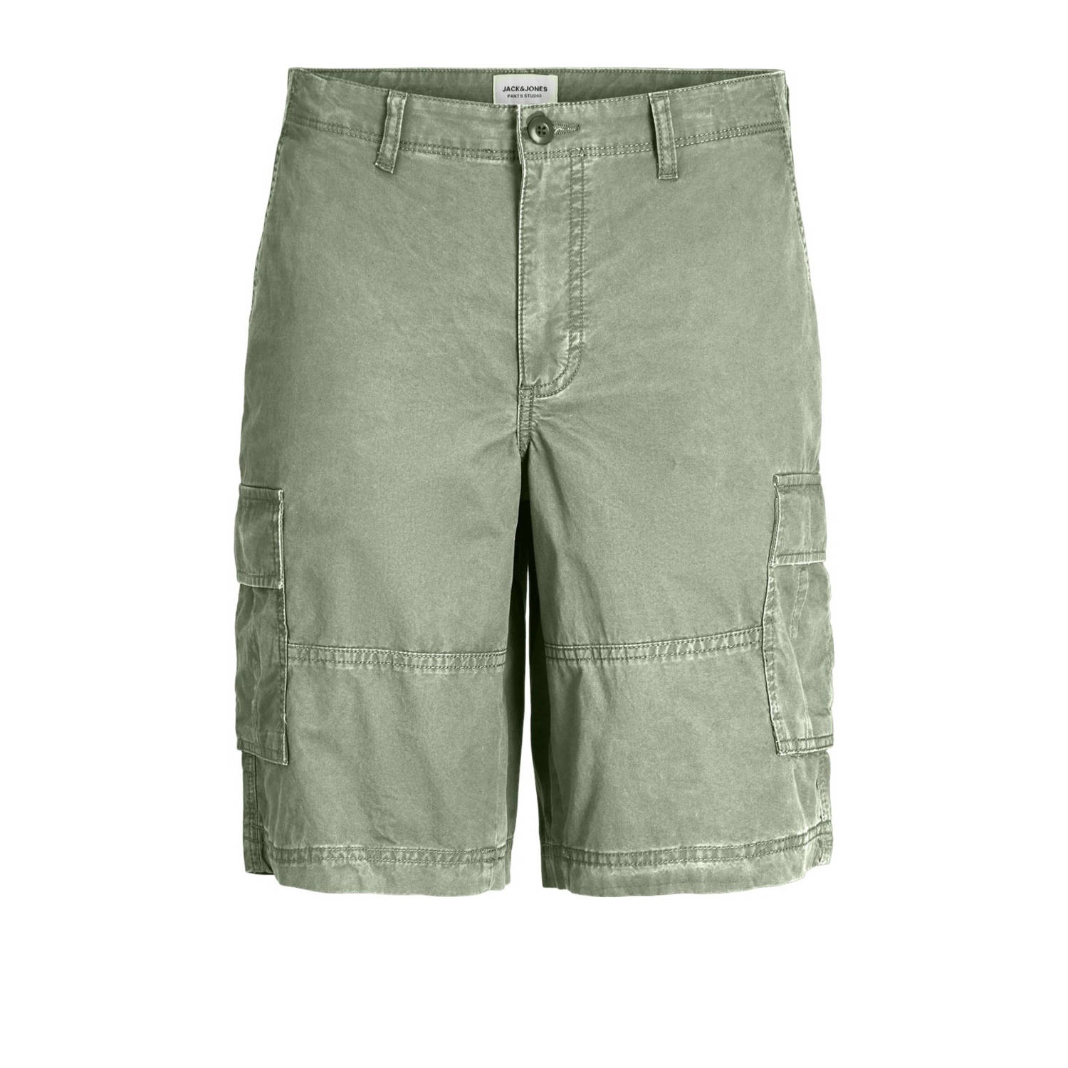 JACK & JONES JUNIOR loose fit cargo short JPSTCOLE JJCAMPAIGN zachtgroen