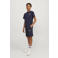 JACK & JONES JUNIOR sweatshort JPSTVESTERBRO met tekst donkerblauw