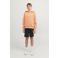 JACK & JONES JUNIOR sweatshort JPSTVESTERBRO met tekst zwart