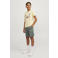JACK & JONES JUNIOR sweatshort JPSTVESTERBRO met tekst kakigroen