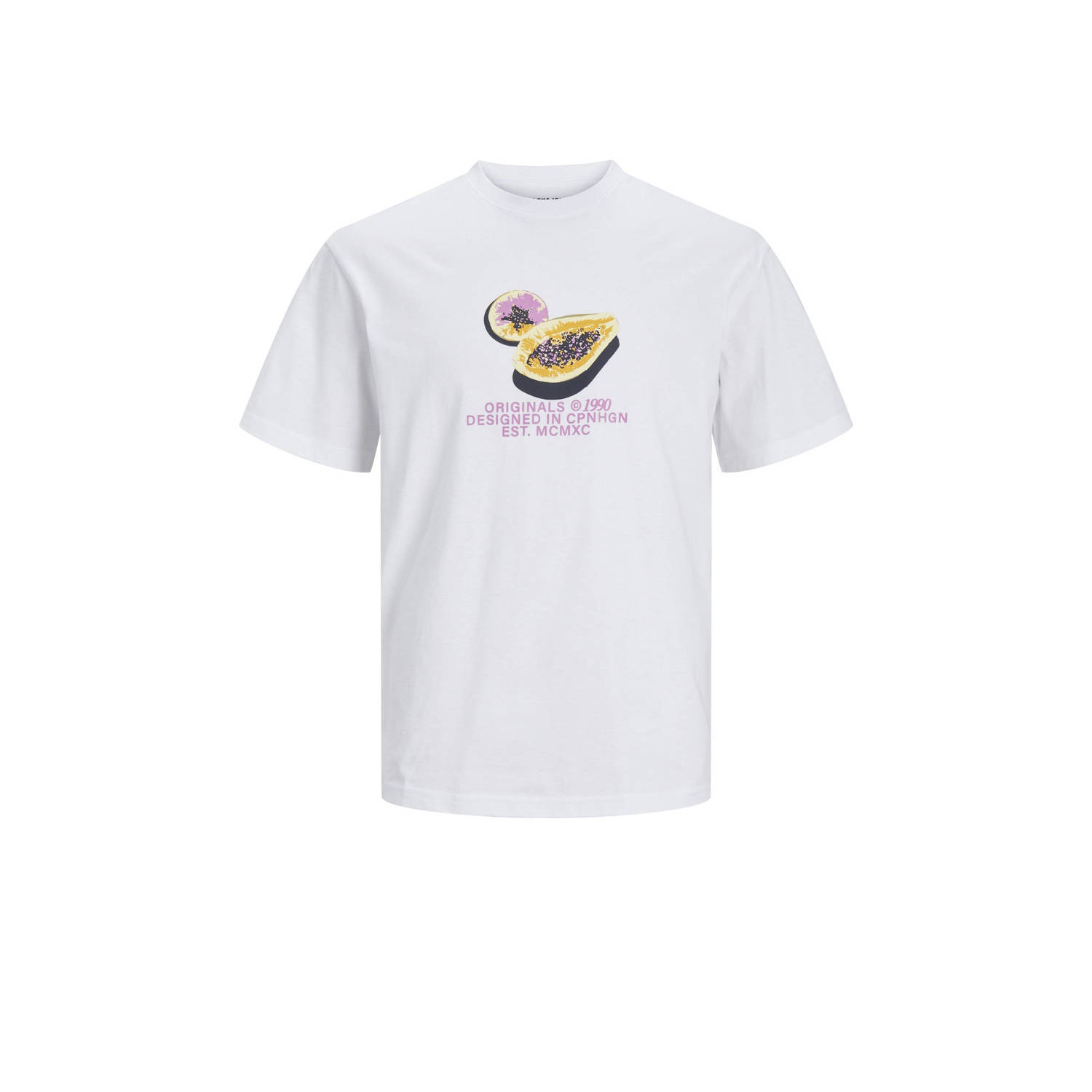 JACK & JONES JUNIOR T-shirt JORTAMPA met printopdruk wit