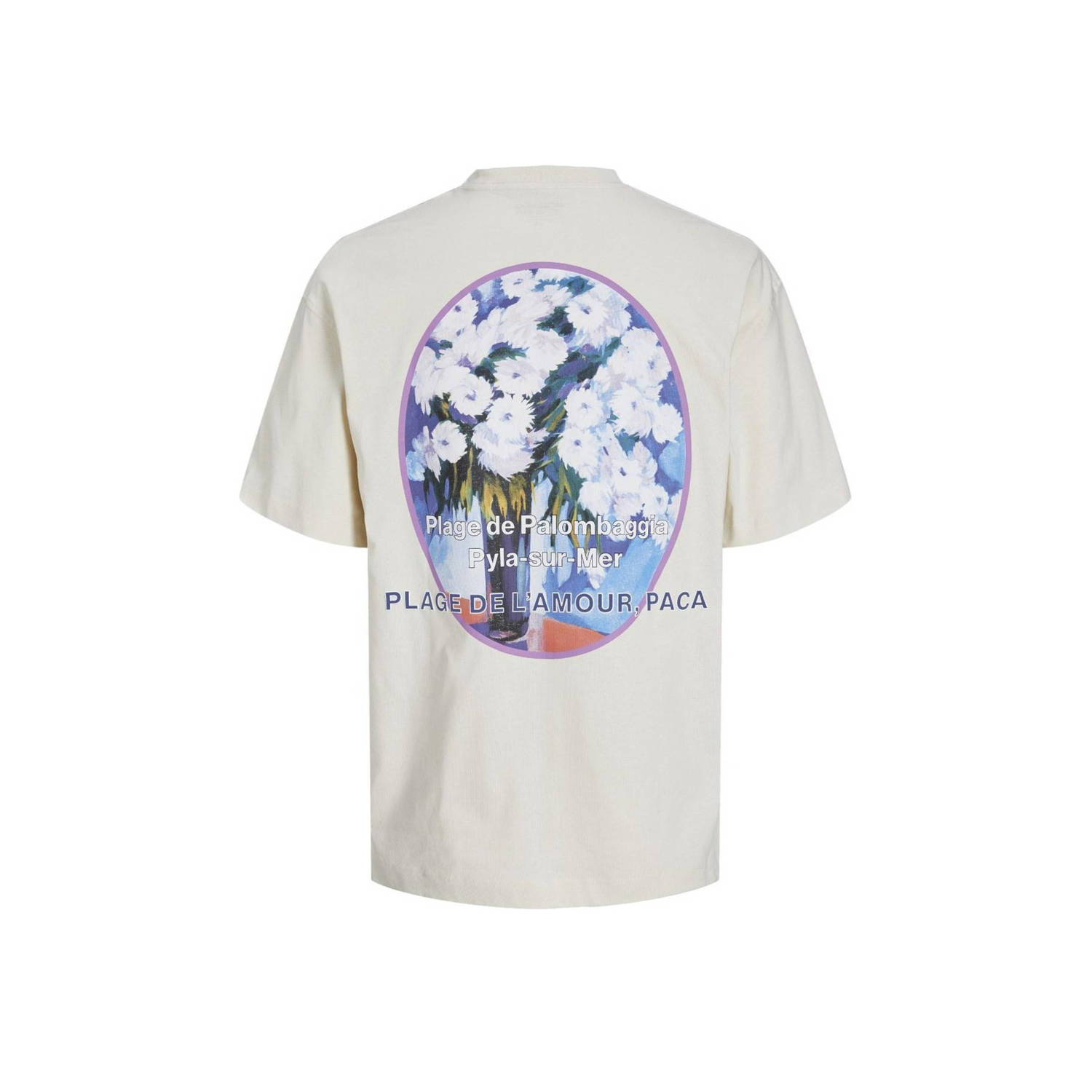 JACK & JONES JUNIOR T-shirt JORVALENCIA met backprint ecru