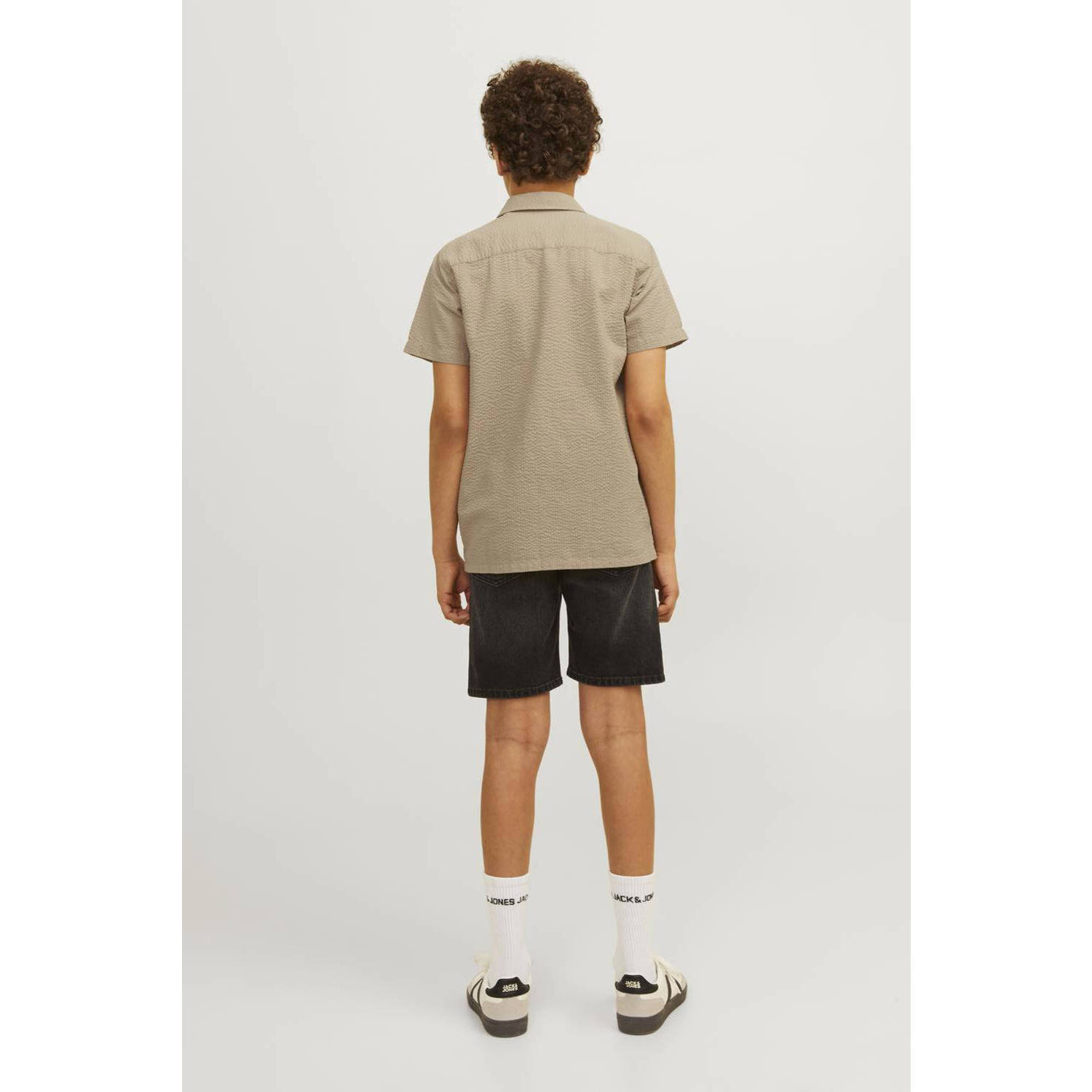 JACK & JONES JUNIOR overhemd JORPALMA beige