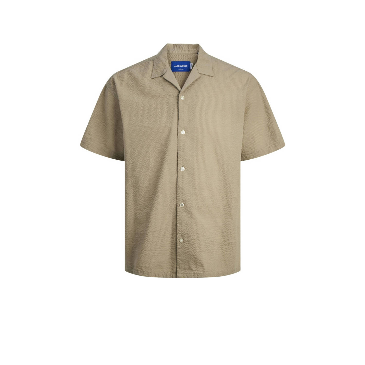 Jack & jones JUNIOR overhemd JORPALMA beige Jongens Polyester Klassieke kraag 140