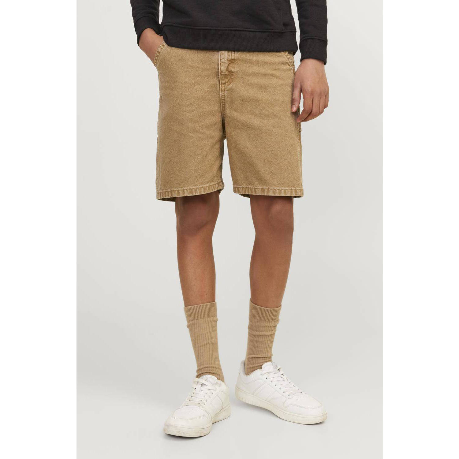 Jack & jones JUNIOR regular fit casual short JJITONY lichtbruin Korte broek Jongens Katoen 128