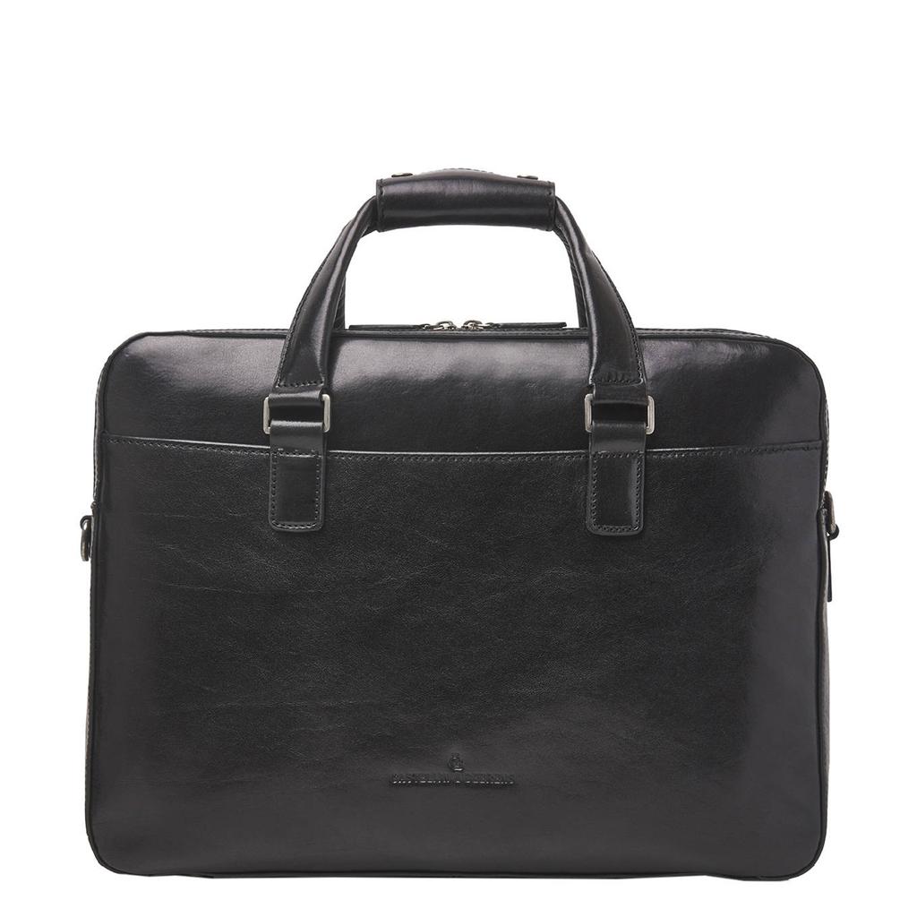 Castelijn & Beerens 15.6 inch leren laptoptas Gaucho Paul zwart