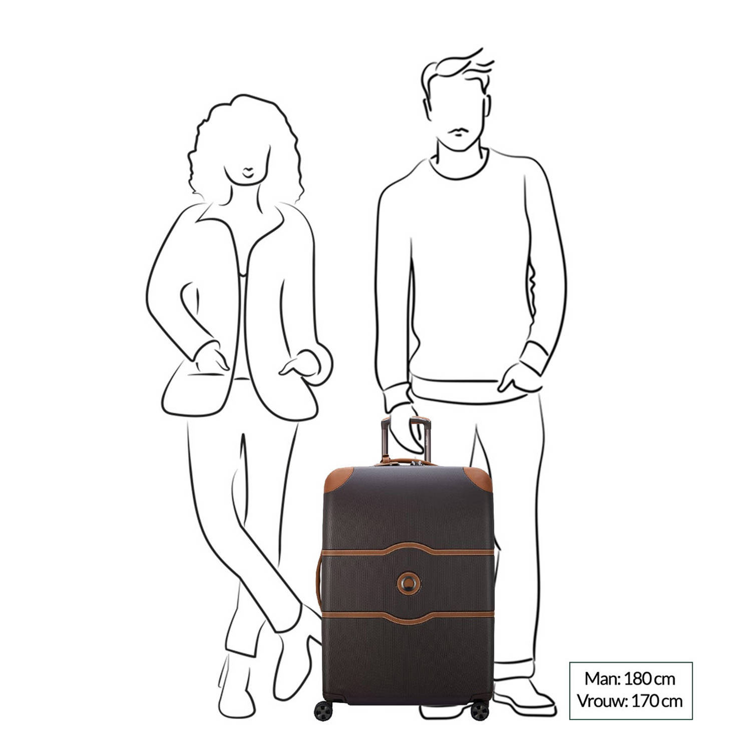 Delsey trolley Chatelet Air 76 cm. donkerbruin
