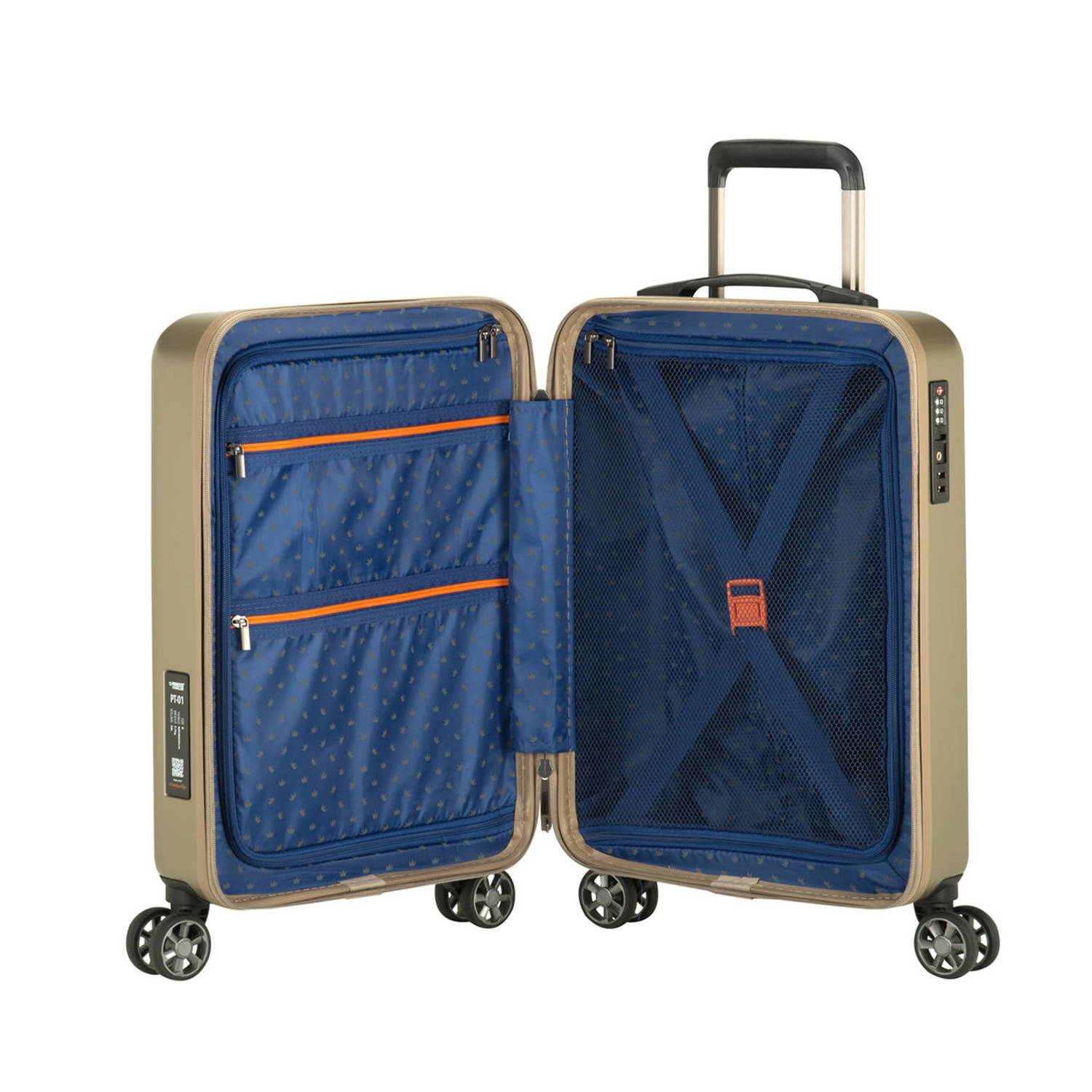 Princess Traveller trolley PT-01 Deluxe 55 cm. goudkleurig