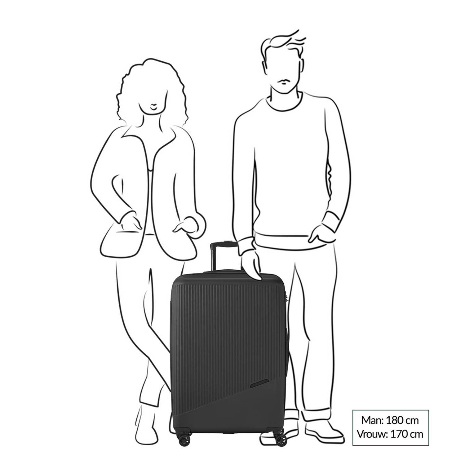 Travelite trolley Bali 77 cm. zwart