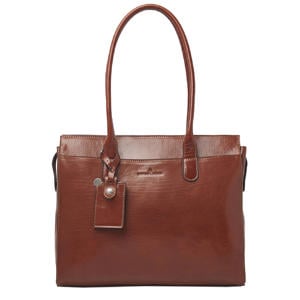15.6 inch leren laptoptas Gaucho Ellen cognac