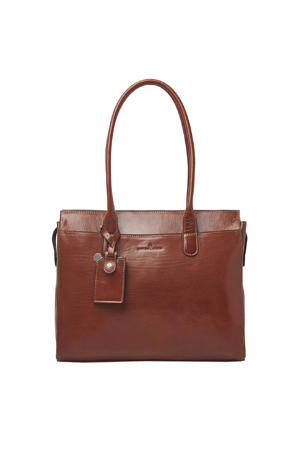 15.6 inch leren laptoptas Gaucho Ellen cognac