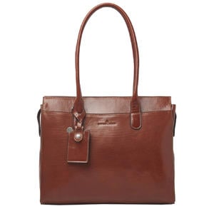 15.6 inch leren laptoptas Gaucho Ellen cognac