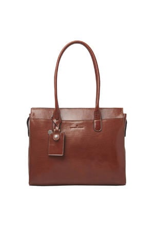 15.6 inch leren laptoptas Gaucho Ellen cognac